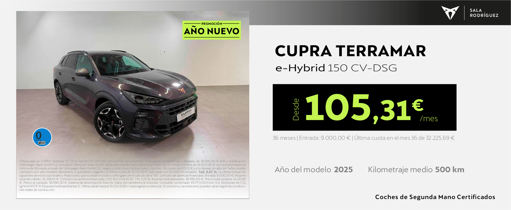 ¡Ocasión! Terramar eHybrid desde 105€/mes*
